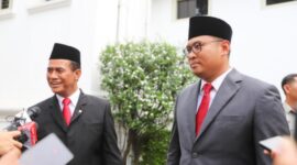 Menteri Pertanian RI Amran usai menghadiri Pelantikan Wakil Menteri Pertanian Sudaryono di Istana Negara. (Dok. pertanian.go.id)