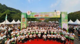 NFA Fun Run 2024 dalam acara Festival Pangan Nusantara yang digelar di Gelora Bung Karno, Minggu (28/7/2024). (Dok. Tim Komunikasi Bapanas) 
