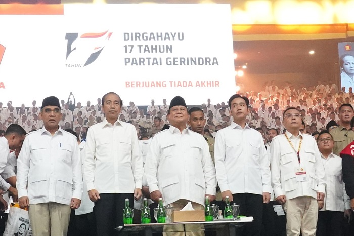 Acara peringatan HUT ke-17 Partai Gerindra yang digelar di Sentul International Convention Center (SICC), Sentul, Bogor. (Dok. Tim Media Prabowo)


