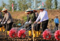 Acara penanaman jagung serentak di Desa Selojari, Grobogan. Dok. Kemenntan)

