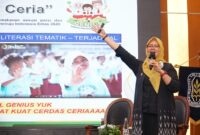Direktur Kewaspadaan Pangan Bapanas Nita Yulianis jelaskan pentingnya literasi gizi di sekolah. (Dok. Bapanas)